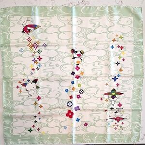 Louis Vuitton × Murakami silk Scarf NWT